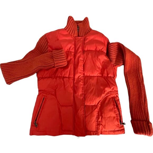 United Colors of Benetton Winter Puffer Jacket Womens 38/XS Orange